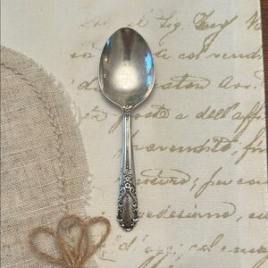 Elegant Silver Baby spoon/ sterling silver